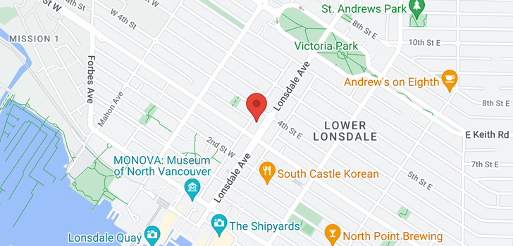 map of 502 305 LONSDALE AVENUE
